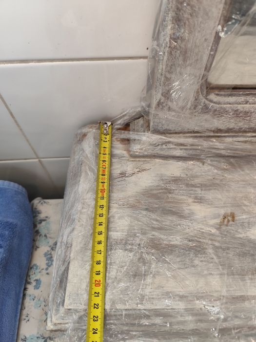 Móvel pintado branco com Espelho (Toucador parte de cima)