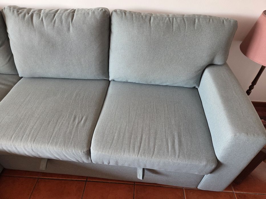 Sofá-cama IKEA BÅRSLÖV de 3 lugares com chaise longue – Excelente estado