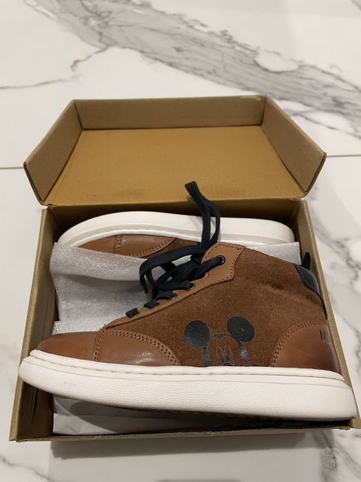 Sneakersy botki skórzane na zamek Disney Friboo 27