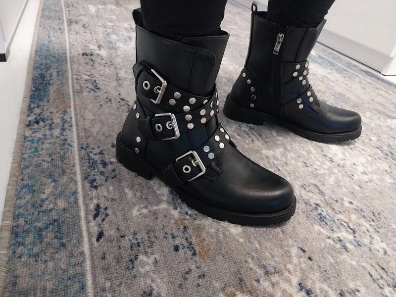 Nowe włoskie botki biker – rozmiar 38