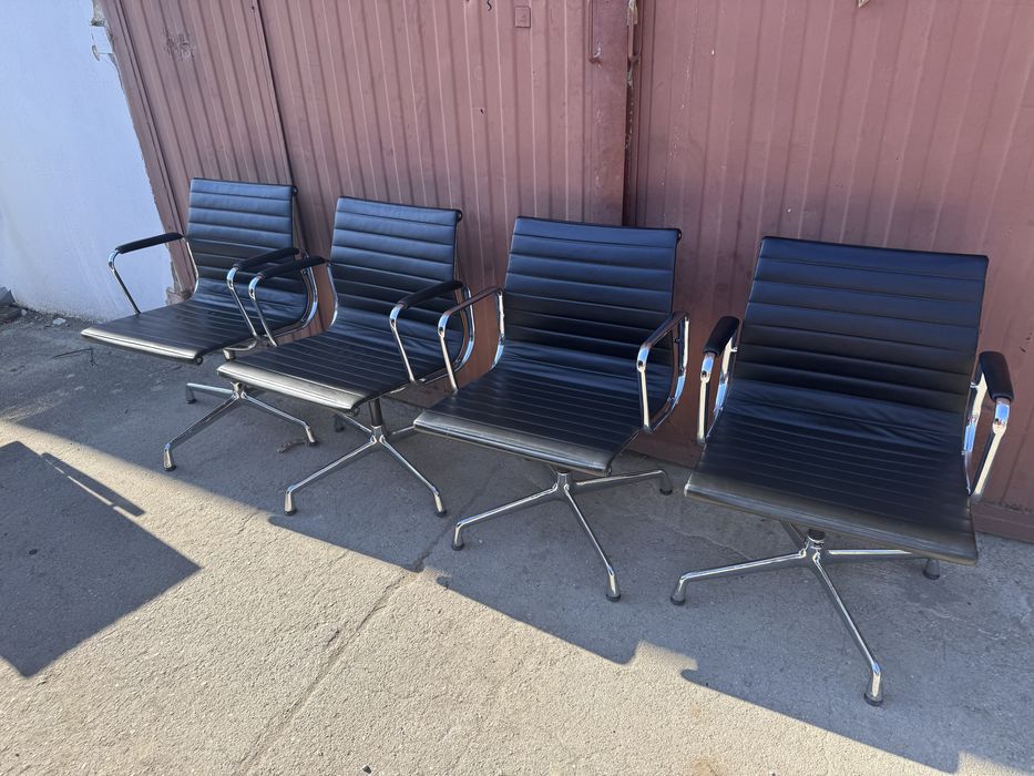 Vitra herman miller ea 108 skóra krzesło fotel