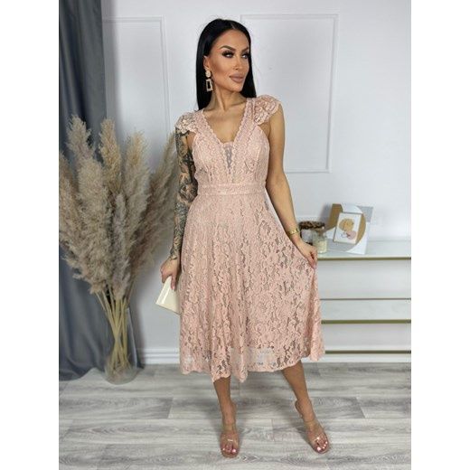 Sukienka koronkowa midi