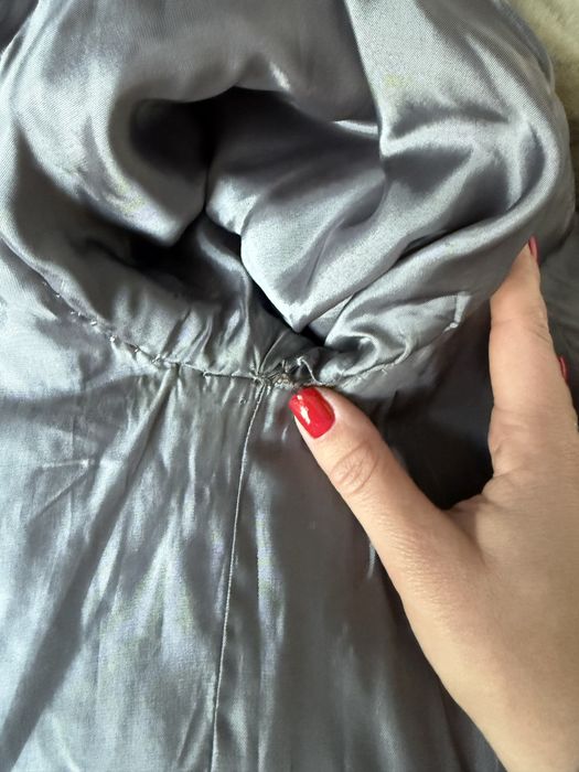 Kurtka futro naturalne z szarej norki, srebrna norka