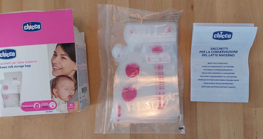 Sacos de conservação de leite materno Chicco