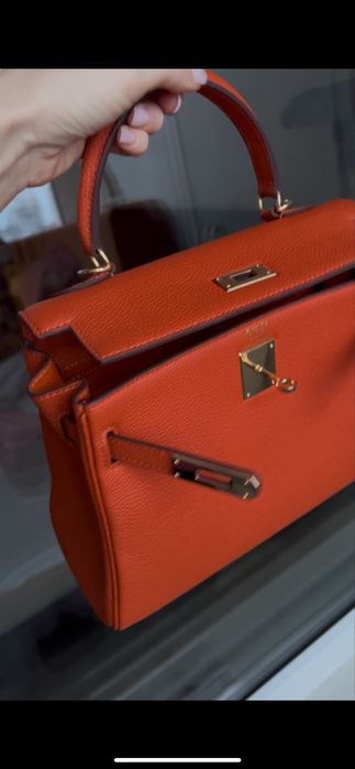 Сумка Hermes kelly 28 см в наявності шкіра togo