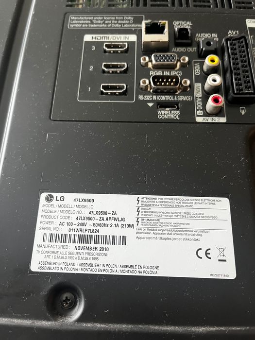 Televisão LG 47" (119cm)