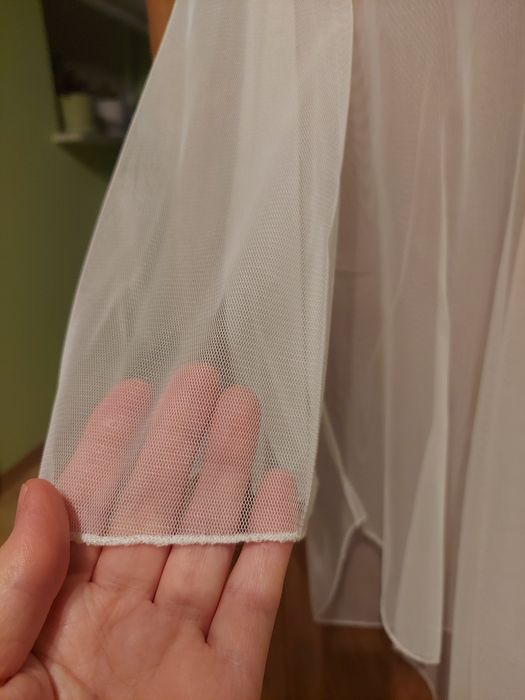 Narzutka do sukni wieczorowej, biała, rozmiar uniwersalny