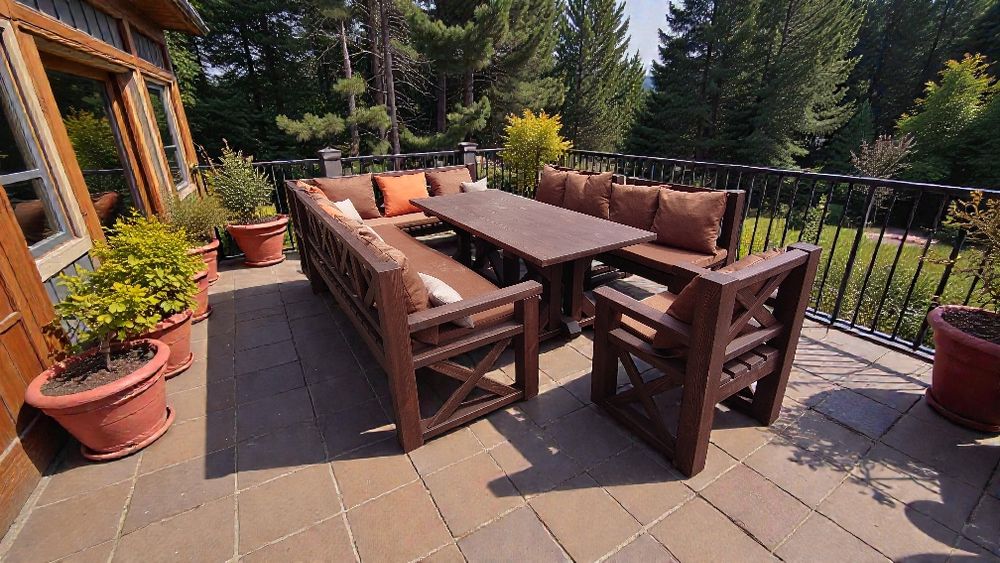 Ekskluzywne meble ogrodowe.Stół. Narożnik. Kanapa. Fotel. Ławka