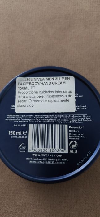 Nívea men creme 150 ml