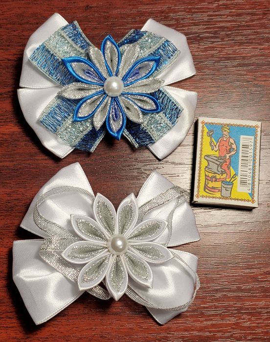 Заколки в стиле канзаши. Ручная работа.