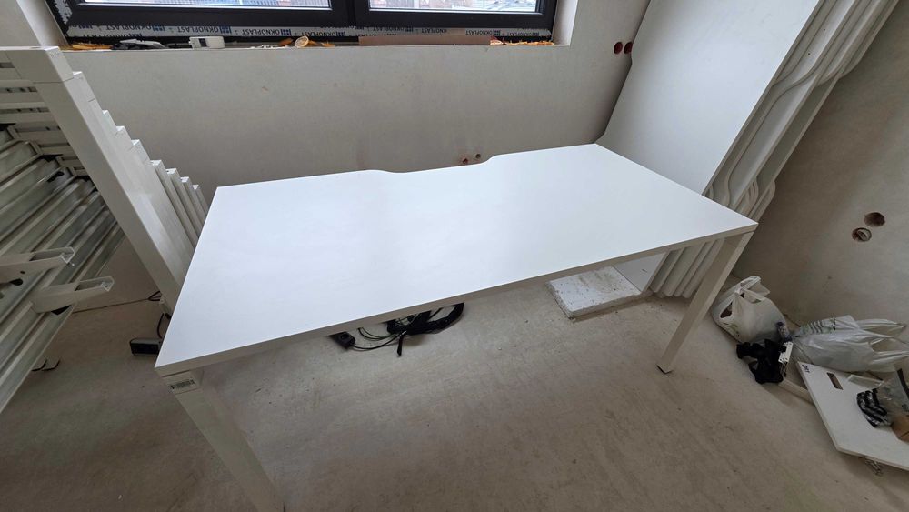 Biurko / stół biurowy-metalowa konstrukcja, białe, 160x80 (duża ilość)