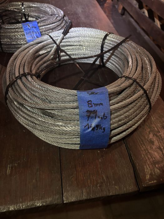 Lina stalowa 6 mm używana od windy