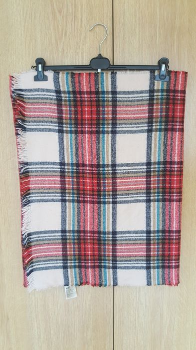 Duży szal krata H&M wielobarwny