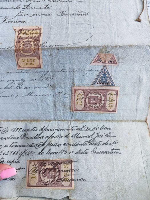 Documentos selados, encadernados, manuscritos séc. XIX/início XX