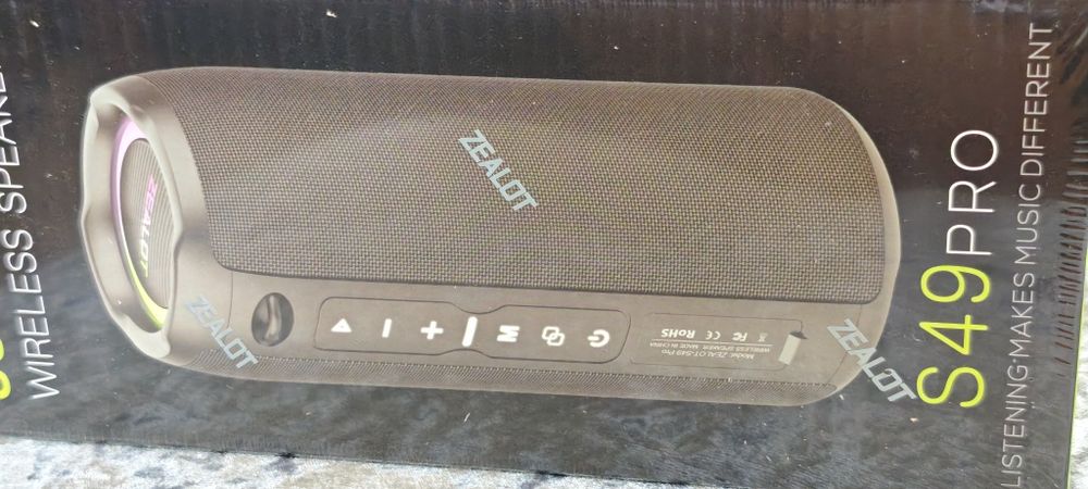 Głośnik BT Zealot s49 pro. Nowy. Czarny
