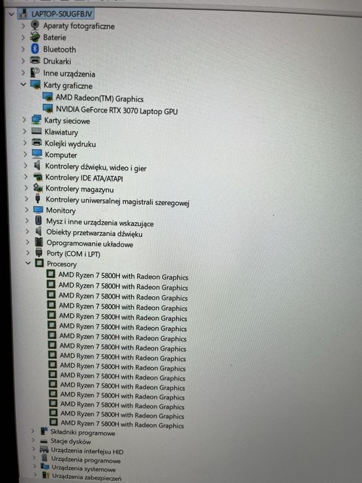 Laptop gamingowy Acer Nitro 5. Ekran 17,3” 165Hz, RTX 3070, 16 GB RAM