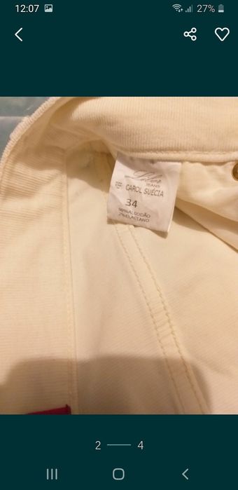 Calças bombazine Caroll