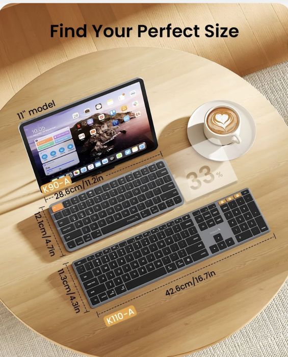 klawiatura ProtoArc K90-A (Multi-Device Backlit Bluetooth Mac Keyboard)  do Apple (Mac, iPad)