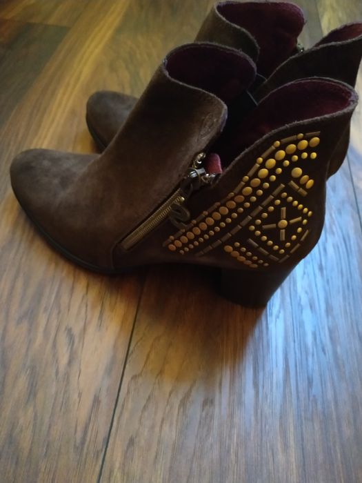 Botki Desigual nowe z metką 40 26cm brązowy zamsz