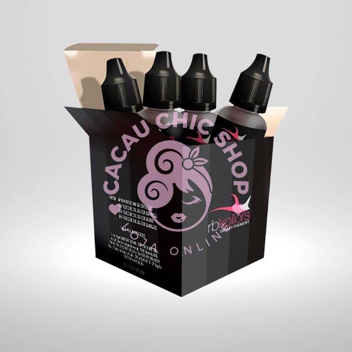 Kit Pigmentos 4 RB Kollors Micropigmentação Microblading RBKollors