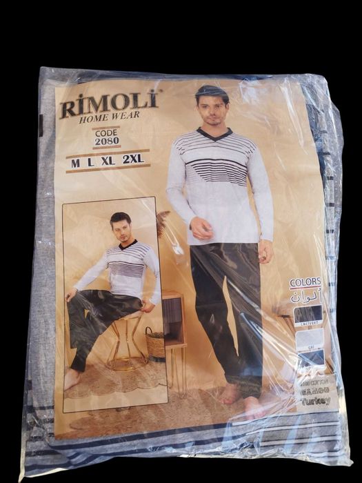 Piżama męska 100% bawełna m-2xl długi rękaw dl.sp