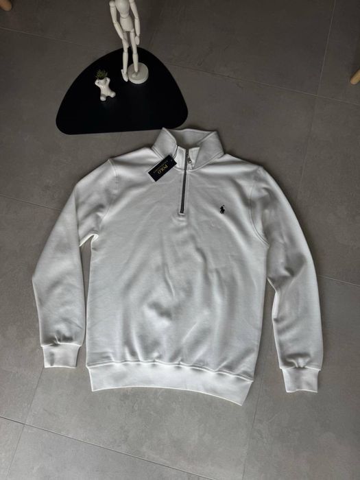 Чоловіча мужская Зіп Кофта світшот 1/3 замок  Polo Ralph Lauren White