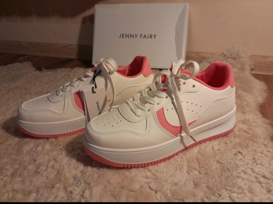 Nowe buty Jenny-Fair biało-różowe