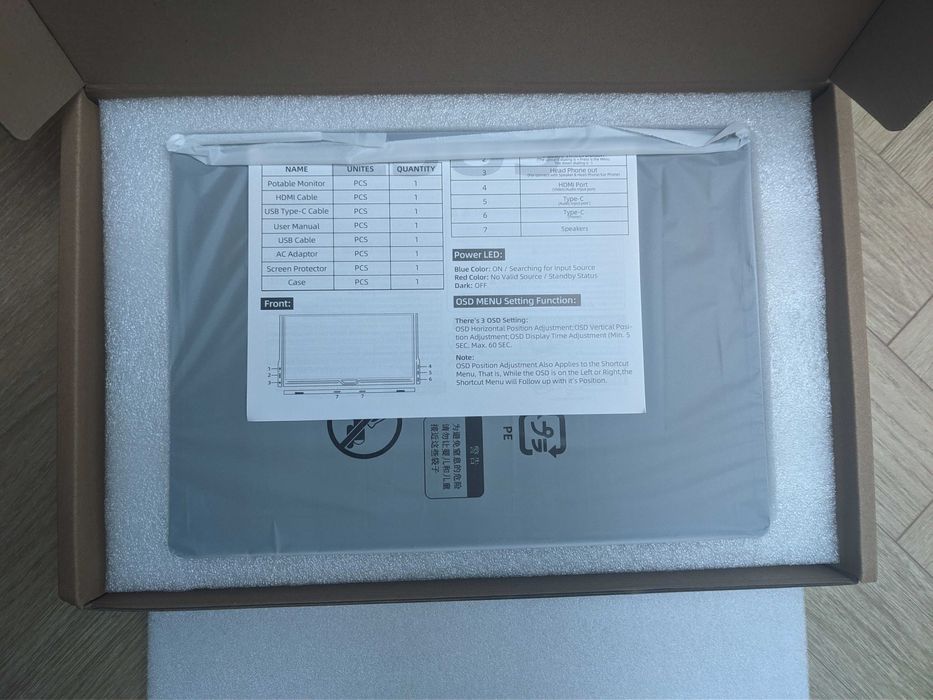 Monitor przenośny ZSUS 14" PM14A-2K