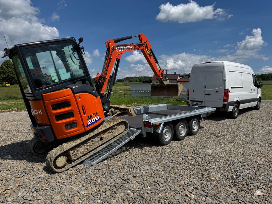 Minikoparka na wynajem, wypożyczenie, usługi minikoparką 2,7t Hitachi