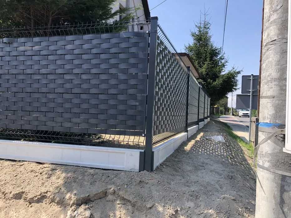 Ogrodzenie panelowe, panel 1,23m fi 4mm, podmurówka Uranos