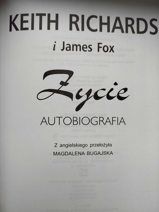 Rewelacja biografia Keith Richards /gitarzysta Rolling Stones/ "Życie"