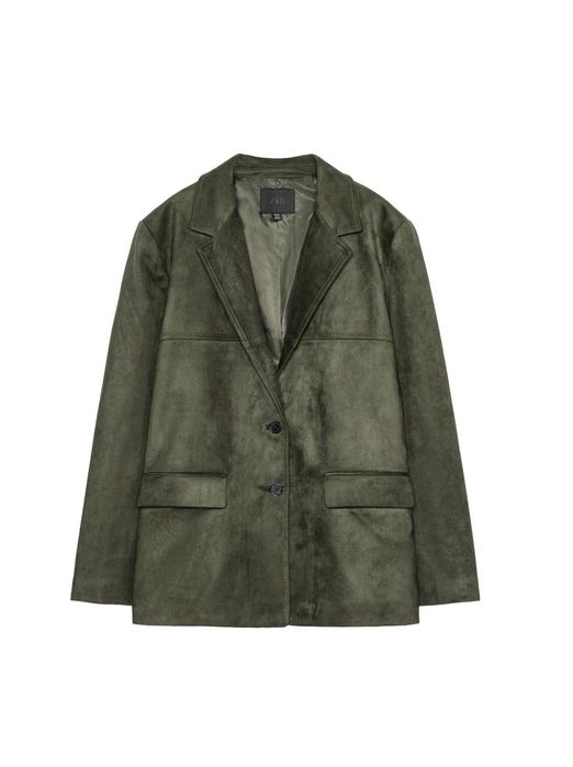 Жіночий блейзер оверсайз під замшу Zara, l-xl