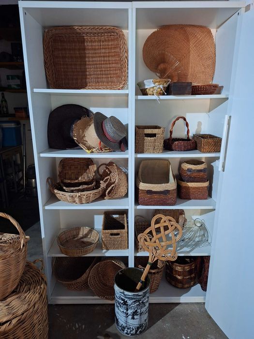 Cestos e chapéus - cestaria vintage em verga, palha e vimel