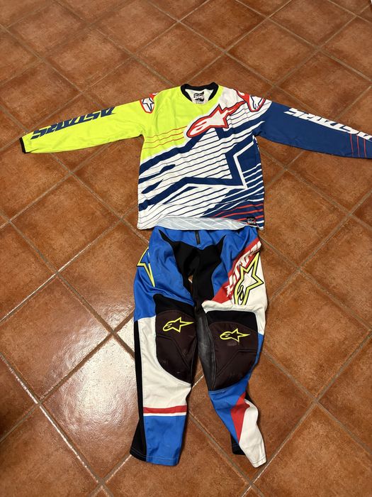 Equipamento fato alpinestars motocross enduro cross mota moto