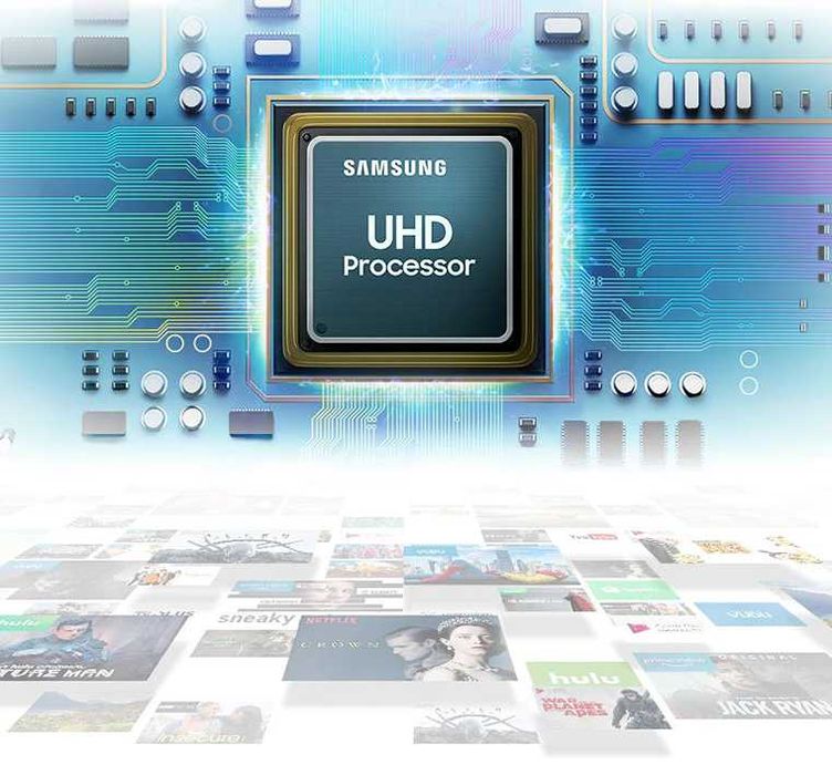 Смарт телевізор Самсунг 55' 143см SmartTV, UHD, Wi-Fi, T2 Телевизор
