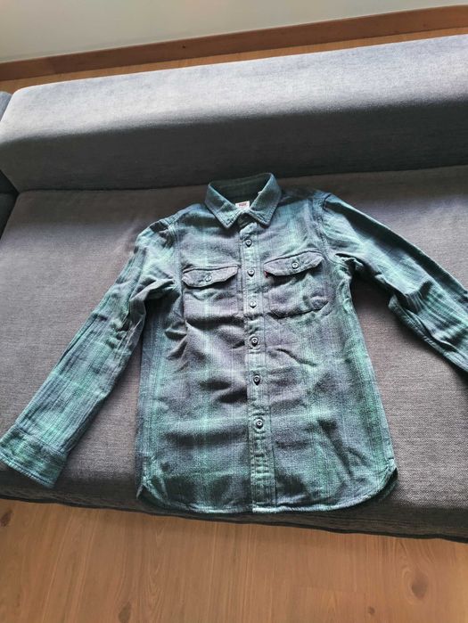 Camisa Levi's Relaxed Fit flanela xadrez, tamanho XXS