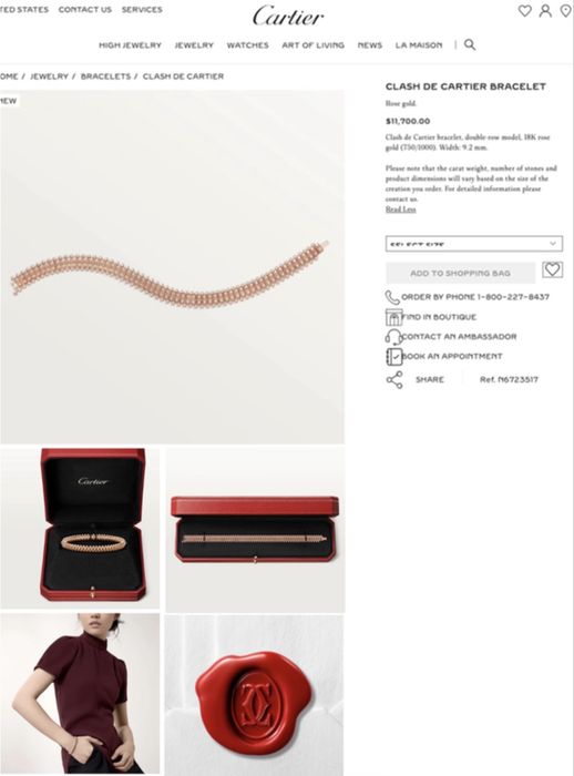 Браслет в стиле Cartier