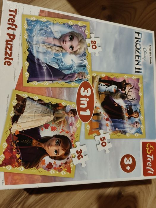 Puzzle , zestaw Frozen i Pieski