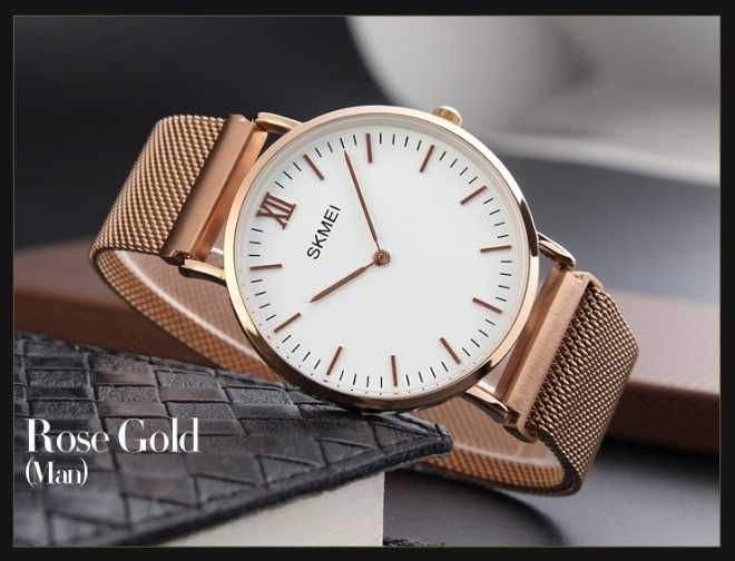 Zegarek SKMEI 1181 bransoleta MESH gold złoty wysyłka 24h