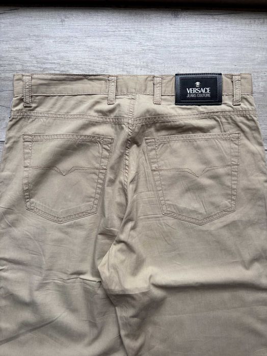 Versace Jeans Couture W34 Spodnie Jeansy Męskie Beżowe Przewiewne