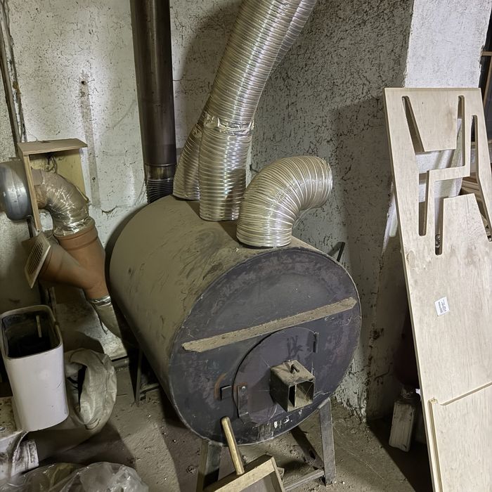 Буржуйка велика, булерʼян на велику площу