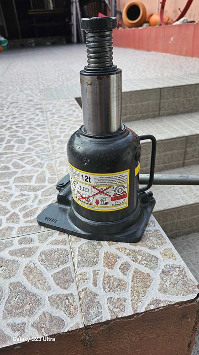 Macaco de garrafa hidráulico 12 Toneladas mais Cabo tir