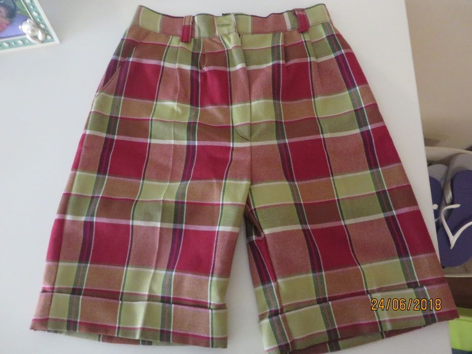 Calções xadrez Nós e Tranças - NOVOS