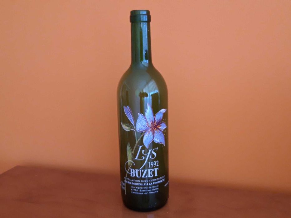 Garrafa pirogravada (vazia) Lys Buzet, 1992