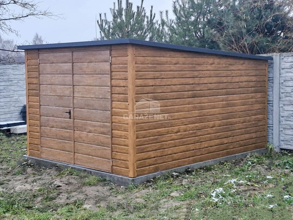 Schowek Domek Ogrodowy 3X4M Orzech Drewnopodobny Dach Spad W Tył Ts929