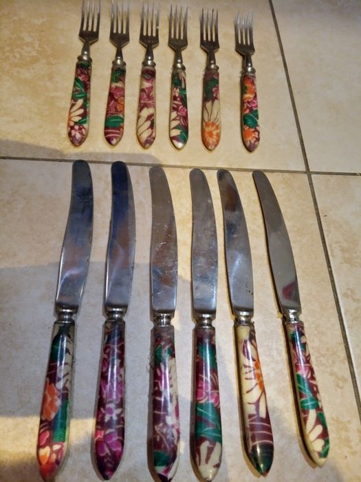 Unikatowe sztućce Bakelit Prl