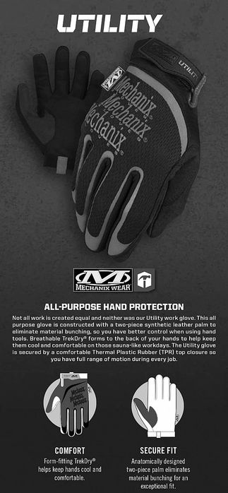 Rękawice Mechanix Utility BLACK (XXL)