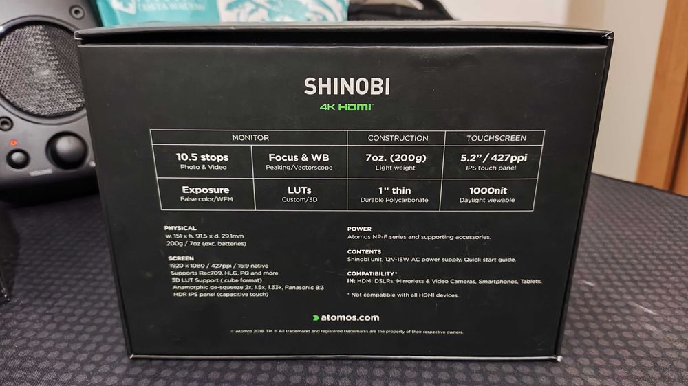 Atomos SHINOBI 5" - 4K HDR