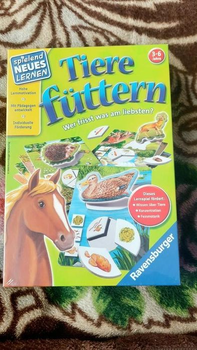 Нова розвиваюча гра Ravensburger «Tiere füttern» (Годуємо тварин)