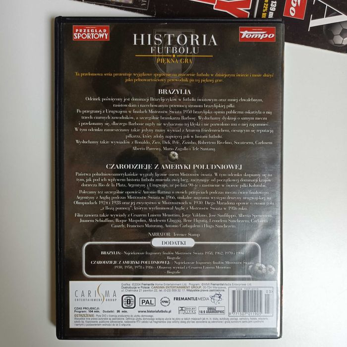 Historia futbolu Piękna gra Brazylia DVD